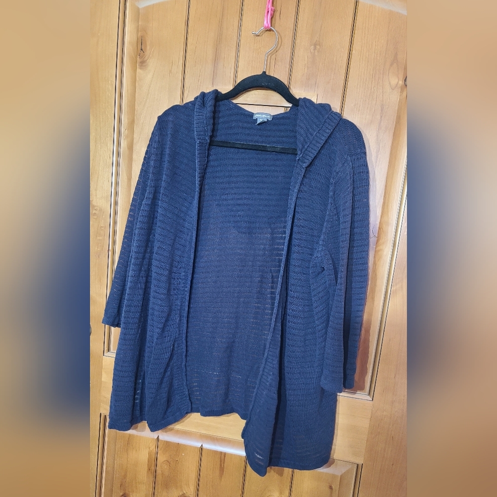 Eddie Bauer hooded sweater size 2xl navy blue